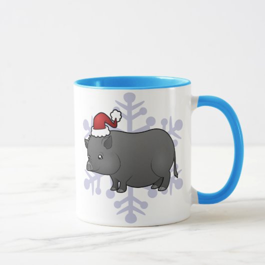 クリスマスのミニブタ マグカップ (右)