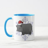 クリスマスのミニブタ マグカップ (左)