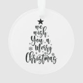 クリスマスのミニマリストへの感謝の贈り物 オーナメント (裏面)