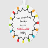 クリスマスのミニマリストへの感謝の贈り物 オーナメント (正面)