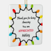 クリスマスのミニマリストへの感謝の贈り物 セラミックオーナメント (右)