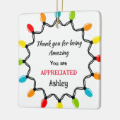 クリスマスのミニマリストへの感謝の贈り物 セラミックオーナメント (左)