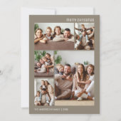 クリスマスのミニマリスト5フォトコラージファミリートープ シーズンカード (正面)