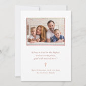 クリスマスのミニマリズム | バラ金ゴールドクロスと写真 シーズンカード (正面)