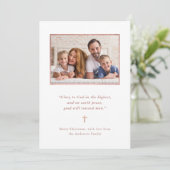 クリスマスのミニマリズム | バラ金ゴールドクロスと写真 シーズンカード (スタンド正面)