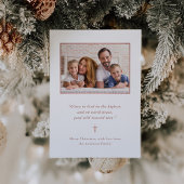 クリスマスのミニマリズム | バラ金ゴールドクロスと写真 シーズンカード