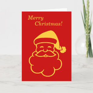 クリスマスのミニマルなグラフィックデザイン金ゴールドサンタ シーズンカード