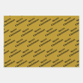 クリスマスのミニマルなモノグラムのフレームカスタム ラッピングペーパーシート (正面3)