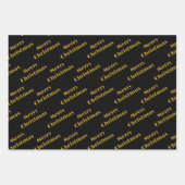 クリスマスのミニマルなモノグラムのフレームカスタム ラッピングペーパーシート (正面2)