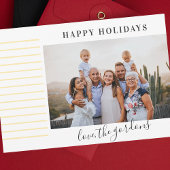 クリスマスのミニマルエレガント主義金ゴールド写真Happy シーズンカード