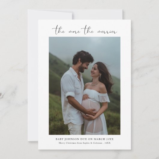 クリスマスのミニマルメリース シーズンカード (正面)