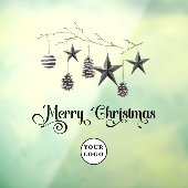 クリスマスのミニマルモダンリストウィンドウ ウィンドウサイン (シート3)