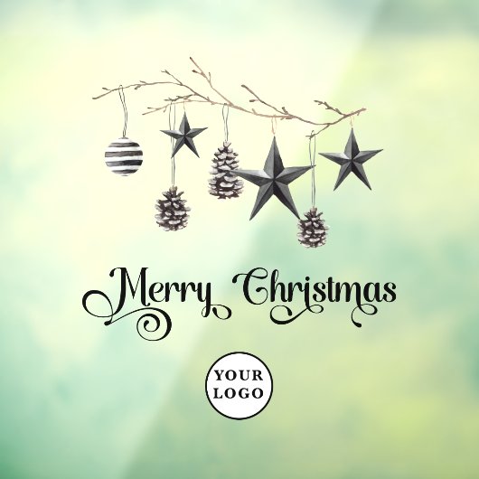 クリスマスのミニマルモダンリストウィンドウ ウィンドウサイン (シート3)