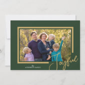 クリスマスのミニマル写真喜び シーズンカード (正面)