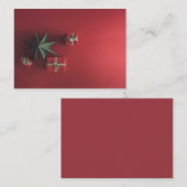 クリスマスのミニマル紙アートフラットノートカード ノートカード (正面/裏面)