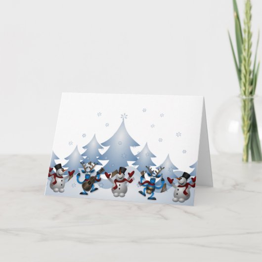 クリスマスのミュージカルお祝い カード (正面)