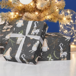 クリスマスのムースとノーム ラッピングペーパー