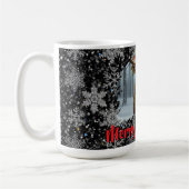 クリスマスのムース 冬の森林 スノー コーヒーマグカップ (左)