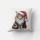 クリスマスのメインクーン猫, サンタメインクーン子猫 クッション (裏面)