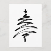 クリスマスのメリーな休日の木はお祝いを飾ります シーズンポストカード (正面)