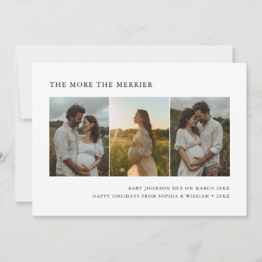 クリスマスのメリーベビー発表 シーズンカード (正面)