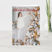 クリスマスのメリー写真をお願い シーズンカード (正面)