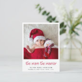 クリスマスのメリー写真誕生 案内ポストカード (スタンド正面)