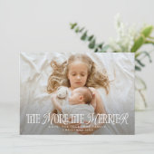 クリスマスのメリー写真誕生 案内状 (スタンド正面)