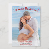 クリスマスのメリー妊娠写真 シーズンカード (正面)