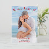 クリスマスのメリー妊娠写真 シーズンカード (スタンド正面)