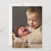 クリスマスのメリー誕生の写真が増える 案内状 (正面)