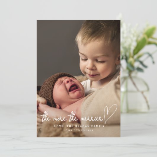 クリスマスのメリー誕生の写真が増える 案内状 (スタンド正面)