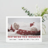 クリスマスのメリー誕生の発表が増えれば増える シーズンカード (スタンド正面)