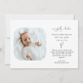 クリスマスのメリー誕生発表 案内状 (裏面)