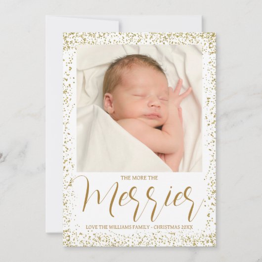 クリスマスのメリー誕生発表 案内状 (正面)