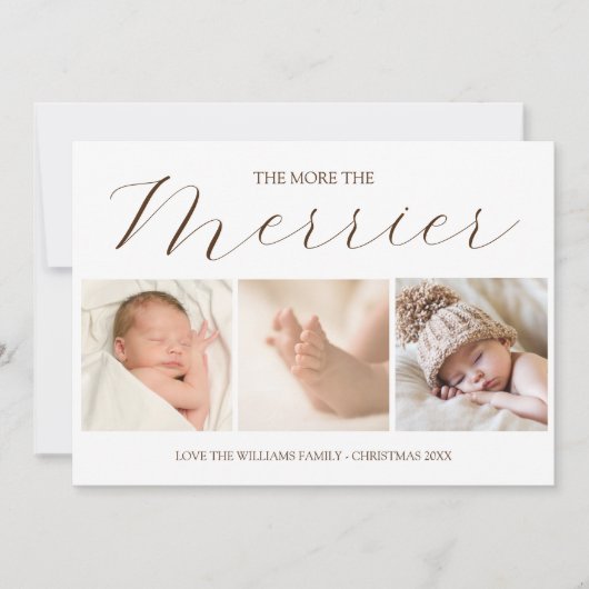 クリスマスのメリー誕生発表 案内状 (正面)