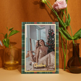 クリスマスのメリー・プラッド箔フォトコラージュ 箔シーズンカード