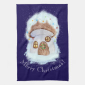 クリスマスのメルヘンハウス キッチンタオル (縦)