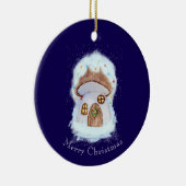 クリスマスのメルヘンハウス セラミックオーナメント (右)