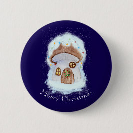 クリスマスのメルヘンハウス 缶バッジ