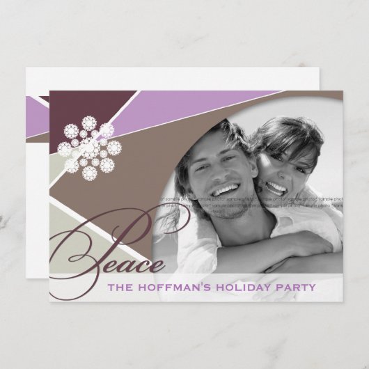 クリスマスのモダンなCrissの十字の休日のパーティの写真 招待状 (正面/裏面)