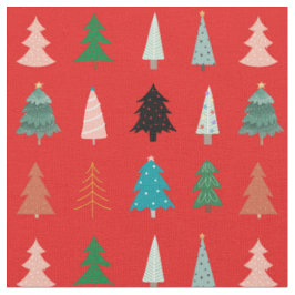 クリスマスのモダンパタ伝統的ーン青緑 ファブリック