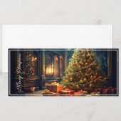クリスマスのモチーフとクリスマスツリーの下のプレゼント (正面/裏面)