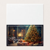 クリスマスのモチーフとプレゼントの下のクリスマスツリー (外部フラット)