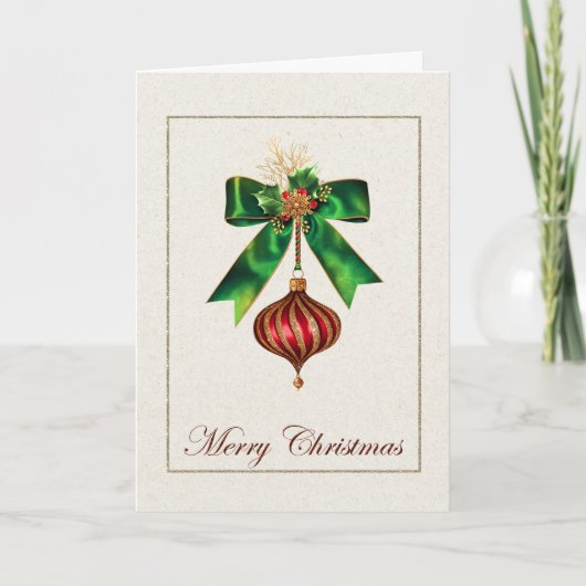 クリスマスのモチーフを使ったビジネス向けクリスマスカード シーズンカード (正面)