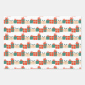 クリスマスのモチーフデザイン ラッピングペーパーシート (正面3)