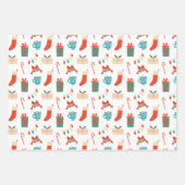 クリスマスのモチーフデザイン ラッピングペーパーシート (正面)