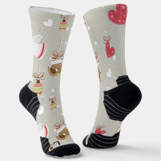 クリスマスのモチーフ 天使 ソックス (傾斜あり)
