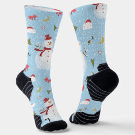 クリスマスのモチーフ 雪だるま ソックス