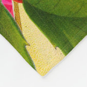 クリスマスのモノグラムのためのヴィンテージピンクの   サンタ フリースブランケット (角)